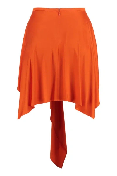 Shop Stella Mccartney Asymmetric Skirt In Orange