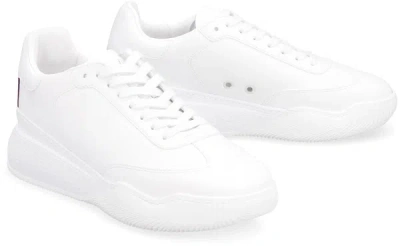 Shop Stella Mccartney Faux Leather Sneakers In White