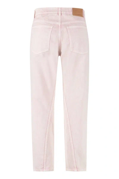 Shop Stella Mccartney High-rise Straight Leg Jeans In Pink