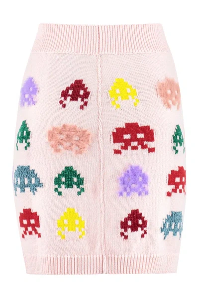 Shop Stella Mccartney Knitted Mini Skirt In Pink