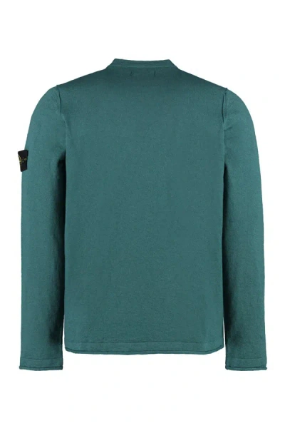 Shop Stone Island Long Sleeve Crew-neck Sweater In Green