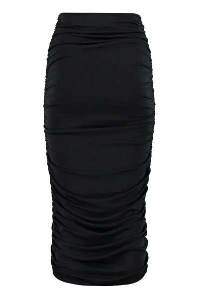Shop The Andamane Jersey Stretch Skirt In Black