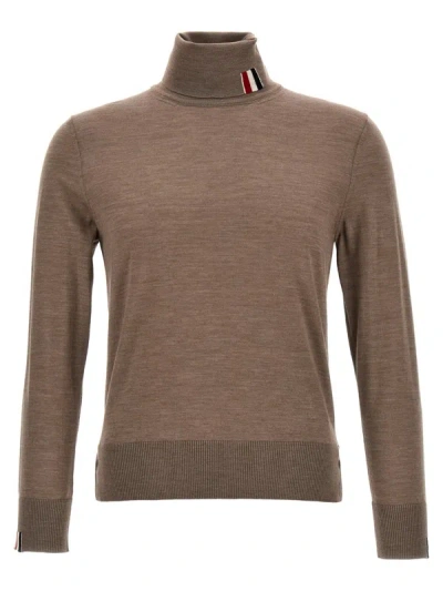 Shop Thom Browne 'rwb' Sweater In Beige