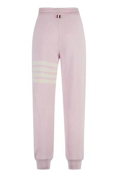 Shop Thom Browne Drawstring Waist Track Pants In Pink