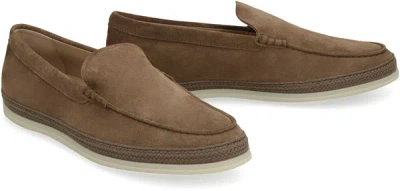 Shop Tod's Suede Slip-on In Brown