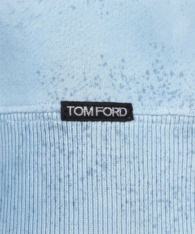Shop Tom Ford Cotton Crew-neck Sweatshirt In Blue