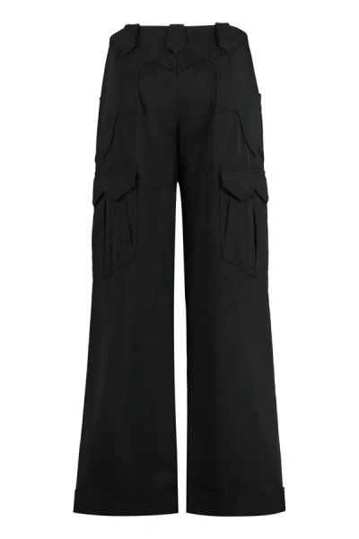 Shop Tom Ford Gabardine Cargo Trousers In Black