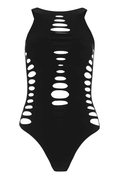 Shop Versace One-piece Swimsuit In Black