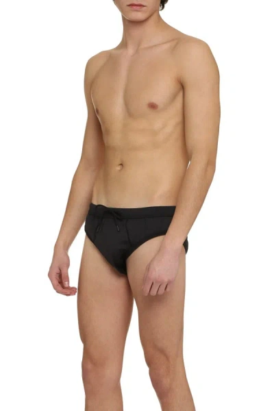 Shop Versace Swim Briefs In Black