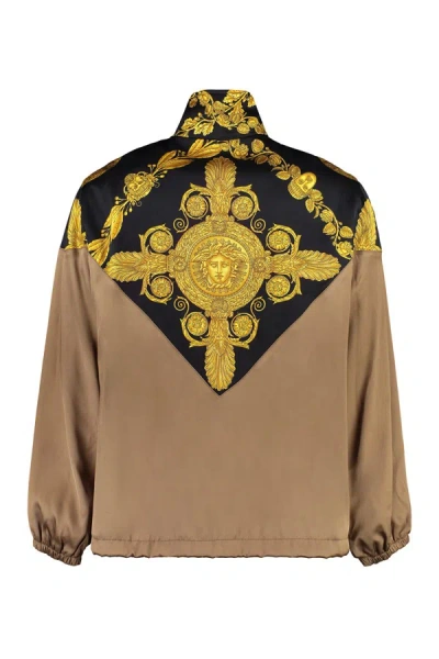 Shop Versace Techno Fabric Jacket In Multicolor