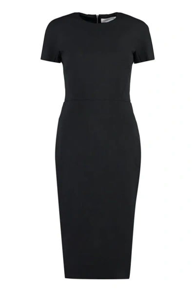 Shop Victoria Beckham Crepe T-shirt Dress In Black