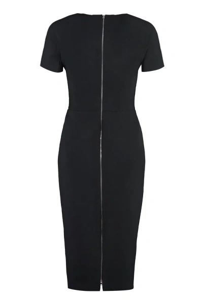 Shop Victoria Beckham Crepe T-shirt Dress In Black
