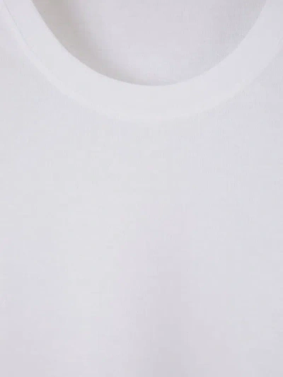 Shop Zanone Plain Cotton T-shirt In White