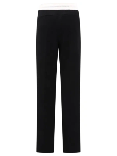 Shop Alexander Wang Tailored Trousers With Logo At The Waist