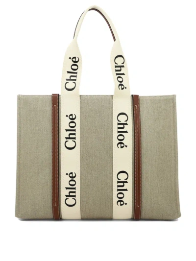 Shop Chloé "woody Large" Shoulder Bag