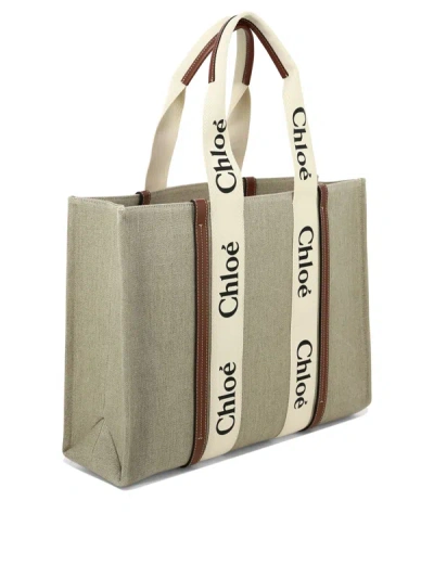 Shop Chloé "woody Large" Shoulder Bag