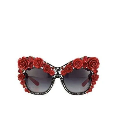 Shop Dolce & Gabbana Rose Cat Eye Sunglasses