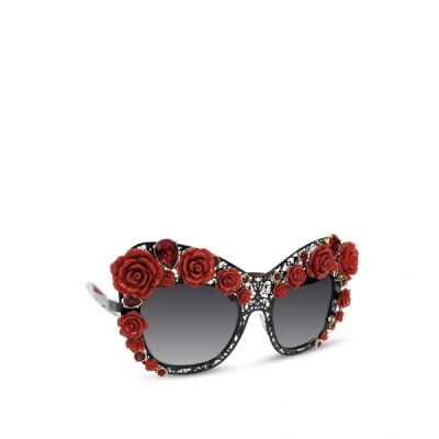Shop Dolce & Gabbana Rose Cat Eye Sunglasses