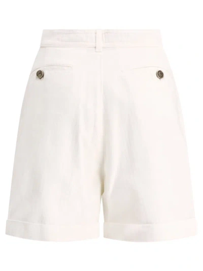Shop Etro Pleated Shorts With Buttons