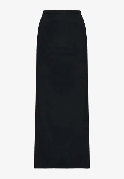 Shop Dolce & Gabbana Cady Pencil Midi Skirt In Black