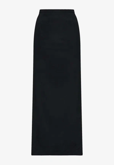 Dolce & Gabbana Cady Pencil Midi Skirt In Black