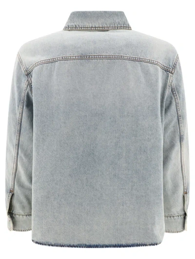 Shop Valentino "v Detail" Denim Jacket