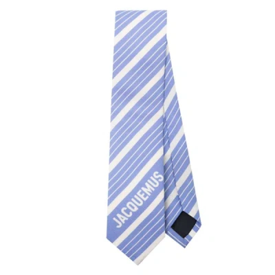 Shop Jacquemus Ties In Blue/white