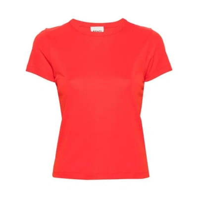 Shop Khaite T-shirts In Red