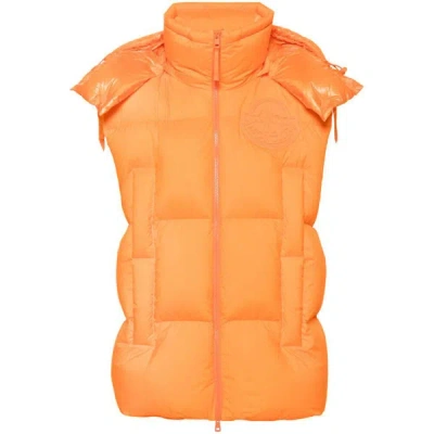 Shop Moncler Genius Roc By Jay-z Outwear Waistcoats In Orange