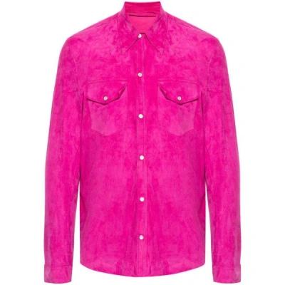 Shop Santoro Leather Outerwears In Pink