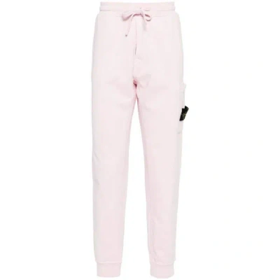Shop Stone Island Pants In Pink