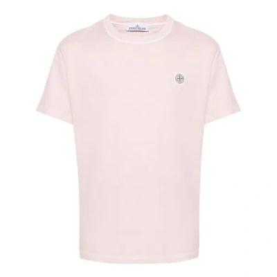Shop Stone Island T-shirts In Pink