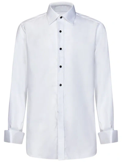 Shop Brioni Shirt In Bianco