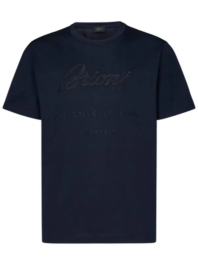 Shop Brioni T-shirt In Blu