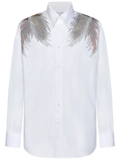 Shop Bluemarble Shirt In Bianco