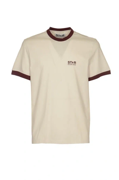 Shop Golden Goose T-shirts And Polos In Heritage White Wine