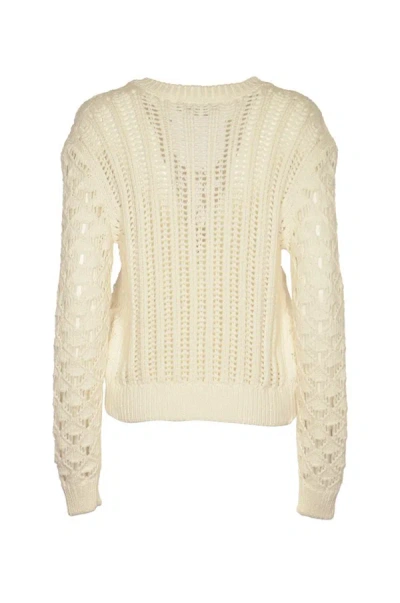 Shop Msgm Sweaters In Off-white