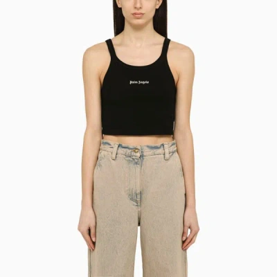 Shop Palm Angels Cropped Top In Black