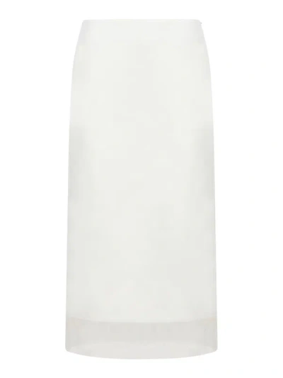 Shop Sportmax Skirt In White