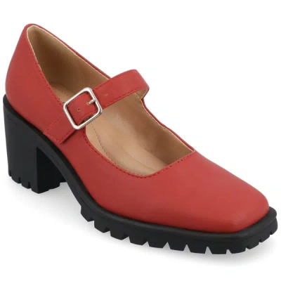 Journee Collection Mary Jane Pump In Red