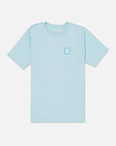 Shop United Legwear Men's Everyday H2o-dri Box Third Slub Short Sleeve T-shirt In Sea Haze