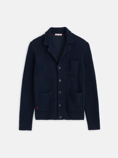 Shop Alex Mill Mitchell Cardigan In Linen Cotton In Dark Navy