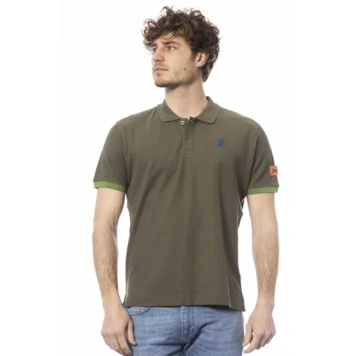 Shop Invicta Green Cotton Polo Shirt