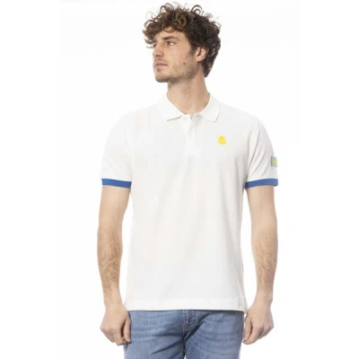 Shop Invicta White Cotton Polo Shirt