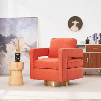 Shop Simplie Fun Swivel Barrel Chair For Living Room