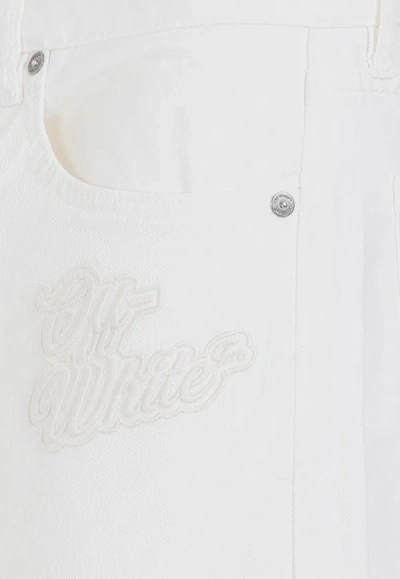 Shop Off-white 90s Logo Skate Jeans In White
