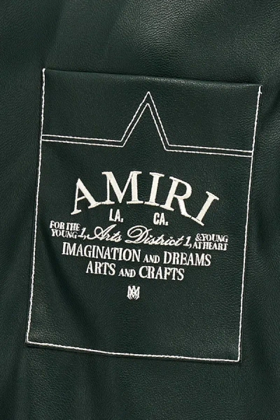 Shop Amiri Men ' Arts District Camp' Shirt In Green