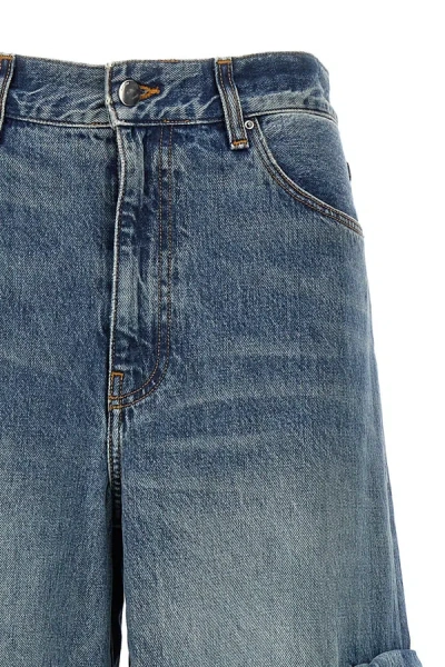 Shop Amiri Women 'baggy Cargo' Jeans In Blue