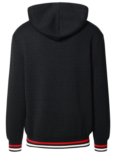 Shop Balmain Man Black Merino Wool Blend Sweater