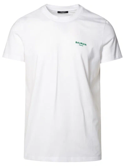 Shop Balmain Uomo White Cotton T-shirt